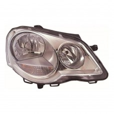 Volkswagen Polo 2005-2009 Chrome Inner Halogen Head Lamp Unit Driver Side